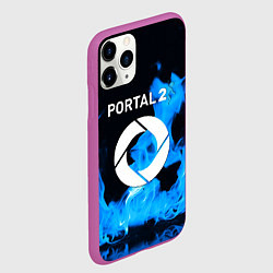 Чехол iPhone 11 Pro матовый Portal 2 blue flame, цвет: 3D-фиолетовый — фото 2