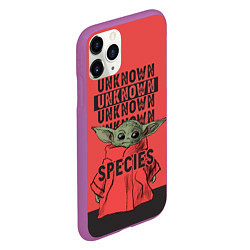 Чехол iPhone 11 Pro матовый Грогу, цвет: 3D-фиолетовый — фото 2