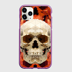 Чехол iPhone 11 Pro матовый Смеющийся череп паттерн