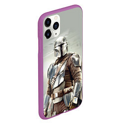 Чехол iPhone 11 Pro матовый The Mandalorian - Din Djarin, цвет: 3D-фиолетовый — фото 2