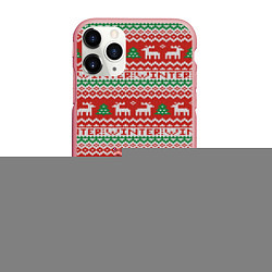 Чехол iPhone 11 Pro матовый Deer christmas pattern