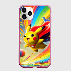 Чехол iPhone 11 Pro матовый Super Pikachu - ai art fantasy