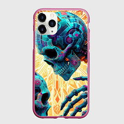 Чехол iPhone 11 Pro матовый Два скелета - нейроарт фантазия