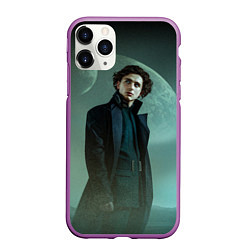 Чехол iPhone 11 Pro матовый Timothee Chalamet in the desert, цвет: 3D-фиолетовый