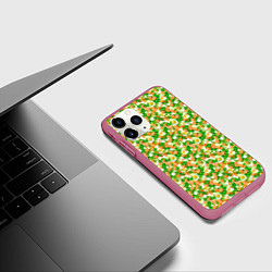 Чехол iPhone 11 Pro матовый Салат - Оливье, цвет: 3D-малиновый — фото 2