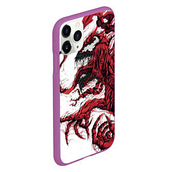 Чехол iPhone 11 Pro матовый Carnage - Symbiot, цвет: 3D-фиолетовый — фото 2