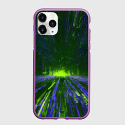 Чехол iPhone 11 Pro матовый Абстрактный путь в зелёный портал
