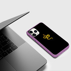Чехол iPhone 11 Pro матовый Символ Нового 2025 года змея, цвет: 3D-фиолетовый — фото 2