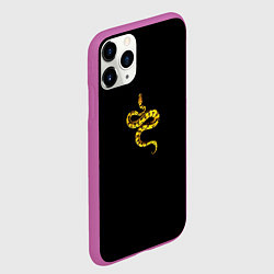 Чехол iPhone 11 Pro матовый Символ Нового 2025 года змея, цвет: 3D-фиолетовый — фото 2