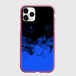 Чехол iPhone 11 Pro матовый Абстрактный синий огонь