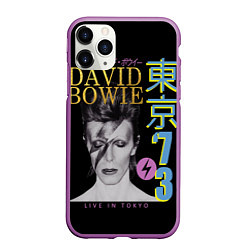 Чехол iPhone 11 Pro матовый David Bowie - Tokyo 1973, цвет: 3D-фиолетовый