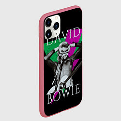 Чехол iPhone 11 Pro матовый David Bowie - hand goggles, цвет: 3D-малиновый — фото 2