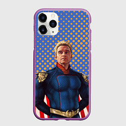 Чехол iPhone 11 Pro матовый Хоумлендер задумчивый Пацаны, цвет: 3D-фиолетовый
