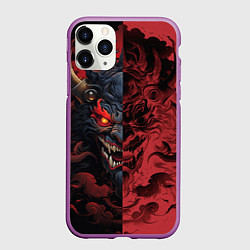 Чехол iPhone 11 Pro матовый Японский демон Они
