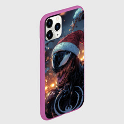 Чехол iPhone 11 Pro матовый Веном новогодний, цвет: 3D-фиолетовый — фото 2