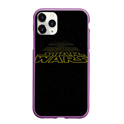 Чехол iPhone 11 Pro матовый Star Wars - вступительные титры, цвет: 3D-фиолетовый