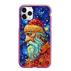 Чехол iPhone 11 Pro матовый Santa Claus: pop-art-brut-nouveau pointillism