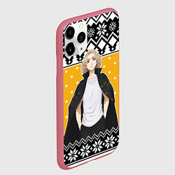 Чехол iPhone 11 Pro матовый Свитер новогодний Майки, цвет: 3D-малиновый — фото 2