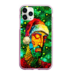 Чехол iPhone 11 Pro матовый Ded Moroz: pop-art-brut-nouveau pointillism