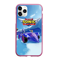 Чехол iPhone 11 Pro матовый Blaze the cat - team Sonic racing, цвет: 3D-малиновый