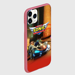 Чехол iPhone 11 Pro матовый Team Sonic racing - video game, цвет: 3D-малиновый — фото 2