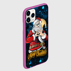 Чехол iPhone 11 Pro матовый Романтичный санта, цвет: 3D-фиолетовый — фото 2