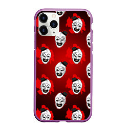 Чехол iPhone 11 Pro матовый Funny clown Art in blood