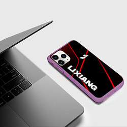 Чехол iPhone 11 Pro матовый Lixiang - red line, цвет: 3D-фиолетовый — фото 2