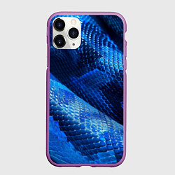 Чехол iPhone 11 Pro матовый Змеиный стиль, цвет: 3D-фиолетовый