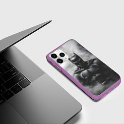 Чехол iPhone 11 Pro матовый Бэтмен в дыму, цвет: 3D-фиолетовый — фото 2