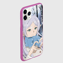Чехол iPhone 11 Pro матовый Фрирен в зимнем лесу, цвет: 3D-фиолетовый — фото 2