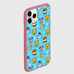 Чехол iPhone 11 Pro матовый Винни Пух, цвет: 3D-малиновый — фото 2