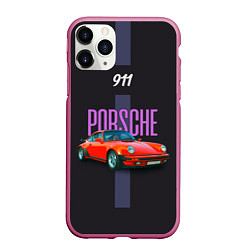 Чехол iPhone 11 Pro матовый Porsche 911 cпортивный немецкий автомобиль