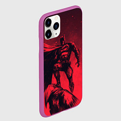 Чехол iPhone 11 Pro матовый Batman - art, цвет: 3D-фиолетовый — фото 2