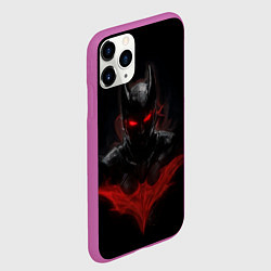 Чехол iPhone 11 Pro матовый Neon Batman in the dark, цвет: 3D-фиолетовый — фото 2