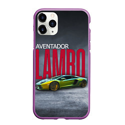 Чехол iPhone 11 Pro матовый Итальянский гиперкар Lambo Aventador