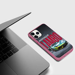 Чехол iPhone 11 Pro матовый Итальянский суперкар Lambo Aventador, цвет: 3D-малиновый — фото 2