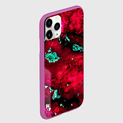 Чехол iPhone 11 Pro матовый Абстракция красно-голубая, цвет: 3D-фиолетовый — фото 2