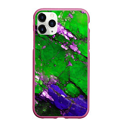 Чехол iPhone 11 Pro матовый A purple mineral in a green stone