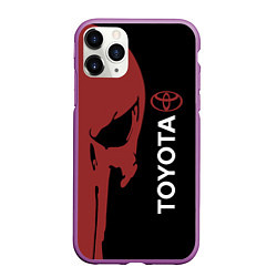 Чехол iPhone 11 Pro матовый Toyota и череп