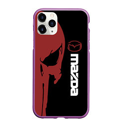 Чехол iPhone 11 Pro матовый Mazda и череп