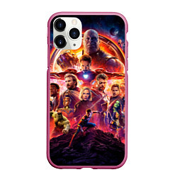 Чехол iPhone 11 Pro матовый Супергерои Avengers infinity war