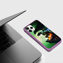 Чехол iPhone 11 Pro матовый Inquisition Dragon Age, цвет: 3D-фиолетовый — фото 2