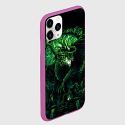 Чехол iPhone 11 Pro матовый Green dragon - Dragon Age, цвет: 3D-фиолетовый — фото 2