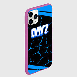 Чехол iPhone 11 Pro матовый Dayz полосы трещины лого, цвет: 3D-фиолетовый — фото 2