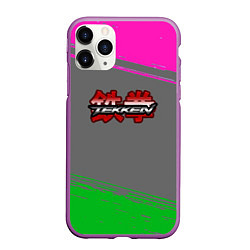 Чехол iPhone 11 Pro матовый Tekken краски неоновые