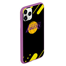 Чехол iPhone 11 Pro матовый Lakers club, цвет: 3D-фиолетовый — фото 2