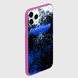 Чехол iPhone 11 Pro матовый God of War краски, цвет: 3D-фиолетовый — фото 2