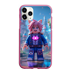 Чехол iPhone 11 Pro матовый Roblox pink hair