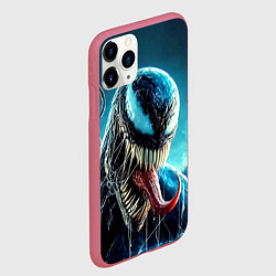 Чехол iPhone 11 Pro матовый Venom in metropolis - ai art neon fantasy, цвет: 3D-малиновый — фото 2
